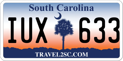 SC license plate IUX633