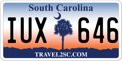 SC license plate IUX646