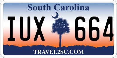 SC license plate IUX664