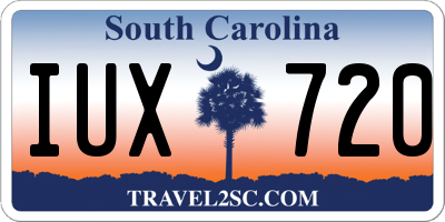 SC license plate IUX720