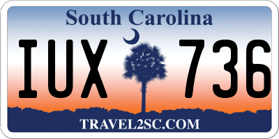 SC license plate IUX736