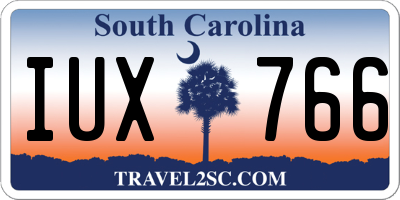 SC license plate IUX766