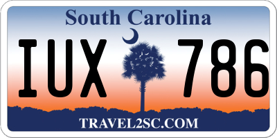 SC license plate IUX786