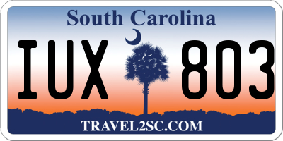 SC license plate IUX803