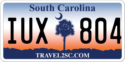 SC license plate IUX804