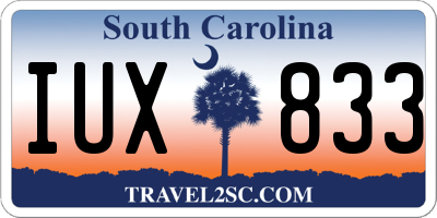 SC license plate IUX833