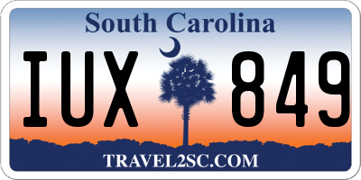 SC license plate IUX849