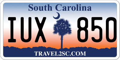 SC license plate IUX850