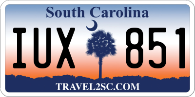 SC license plate IUX851