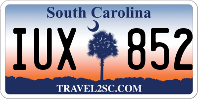 SC license plate IUX852