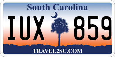 SC license plate IUX859