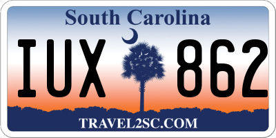 SC license plate IUX862