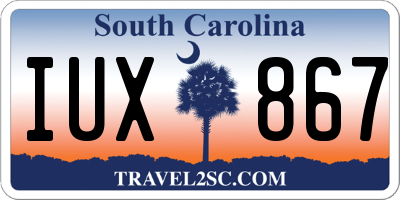 SC license plate IUX867