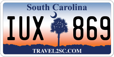 SC license plate IUX869