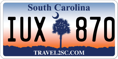 SC license plate IUX870