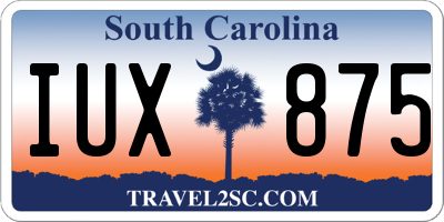 SC license plate IUX875