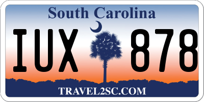 SC license plate IUX878