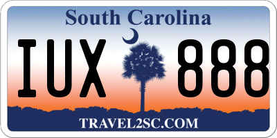 SC license plate IUX888