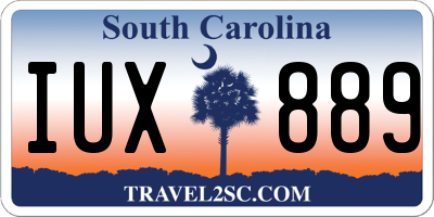 SC license plate IUX889
