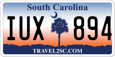 SC license plate IUX894