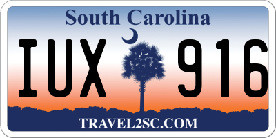 SC license plate IUX916