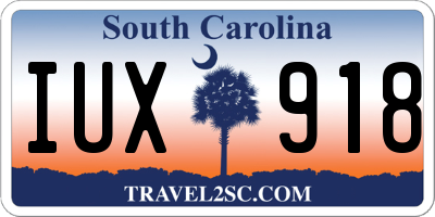 SC license plate IUX918
