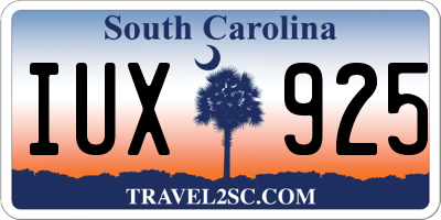 SC license plate IUX925