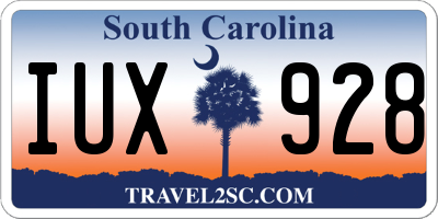 SC license plate IUX928