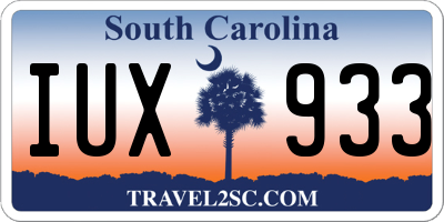 SC license plate IUX933