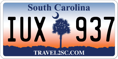 SC license plate IUX937