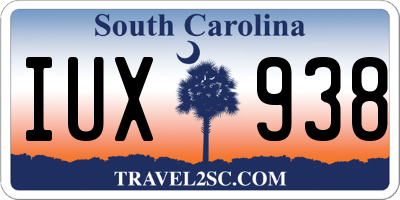 SC license plate IUX938
