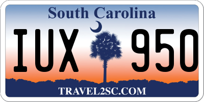 SC license plate IUX950