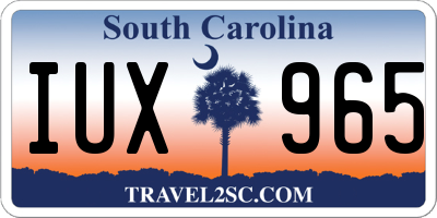 SC license plate IUX965