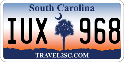 SC license plate IUX968