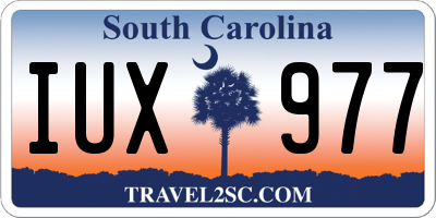 SC license plate IUX977