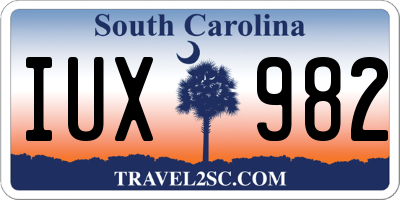 SC license plate IUX982