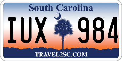 SC license plate IUX984