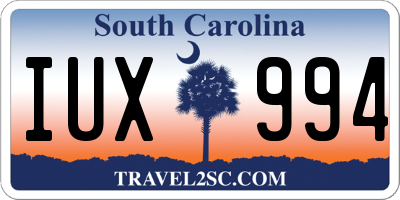 SC license plate IUX994