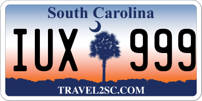 SC license plate IUX999