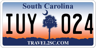 SC license plate IUY024