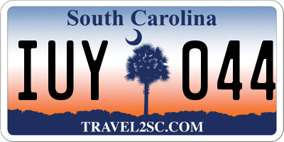 SC license plate IUY044