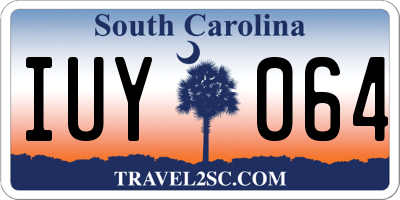 SC license plate IUY064