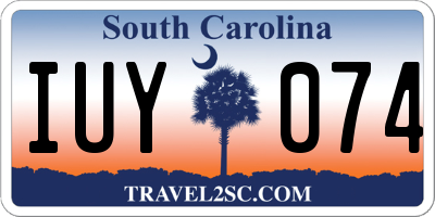 SC license plate IUY074