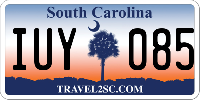SC license plate IUY085