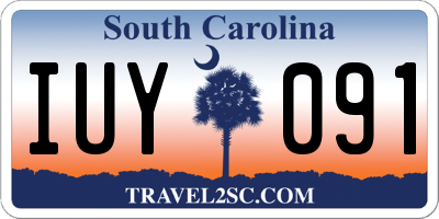 SC license plate IUY091