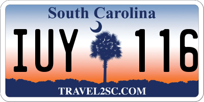SC license plate IUY116