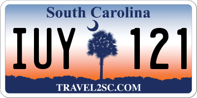 SC license plate IUY121