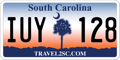 SC license plate IUY128