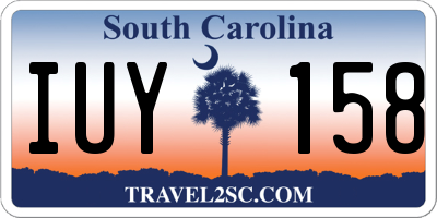 SC license plate IUY158