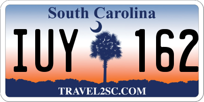 SC license plate IUY162